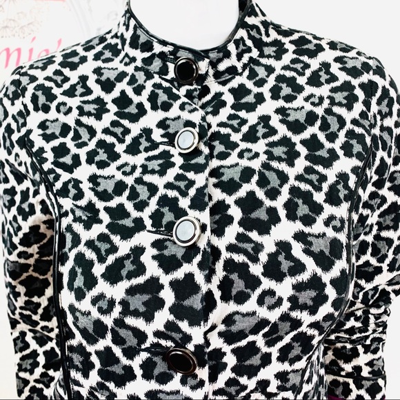 Charter Club / Animal Print Peplum Blazer/Blouse - Picture 2 of 8